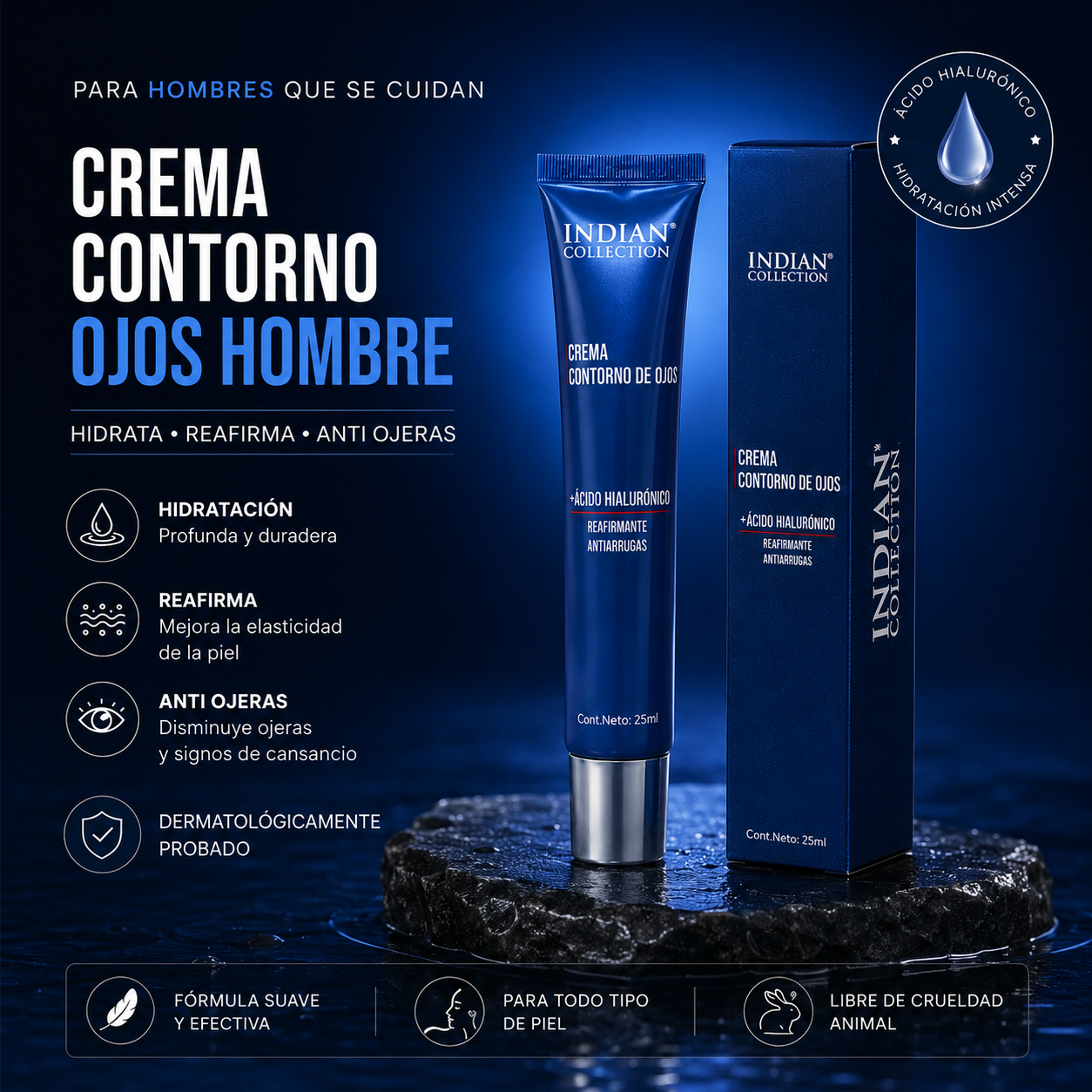 Indian Collection - CREMA CONTORNO DE OJOS  HOMBRE